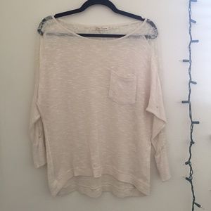 Cream Top With Lace Details
